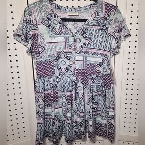 Bobbie Brooks Small Baby Doll Dress Multi Colored Patterned